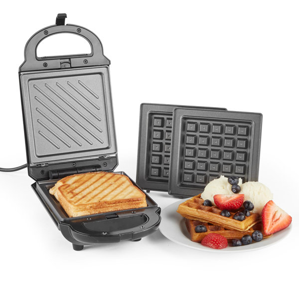 VonShef 2 in 1 Sandwich Toaster and Waffle Maker with Lid & Reviews